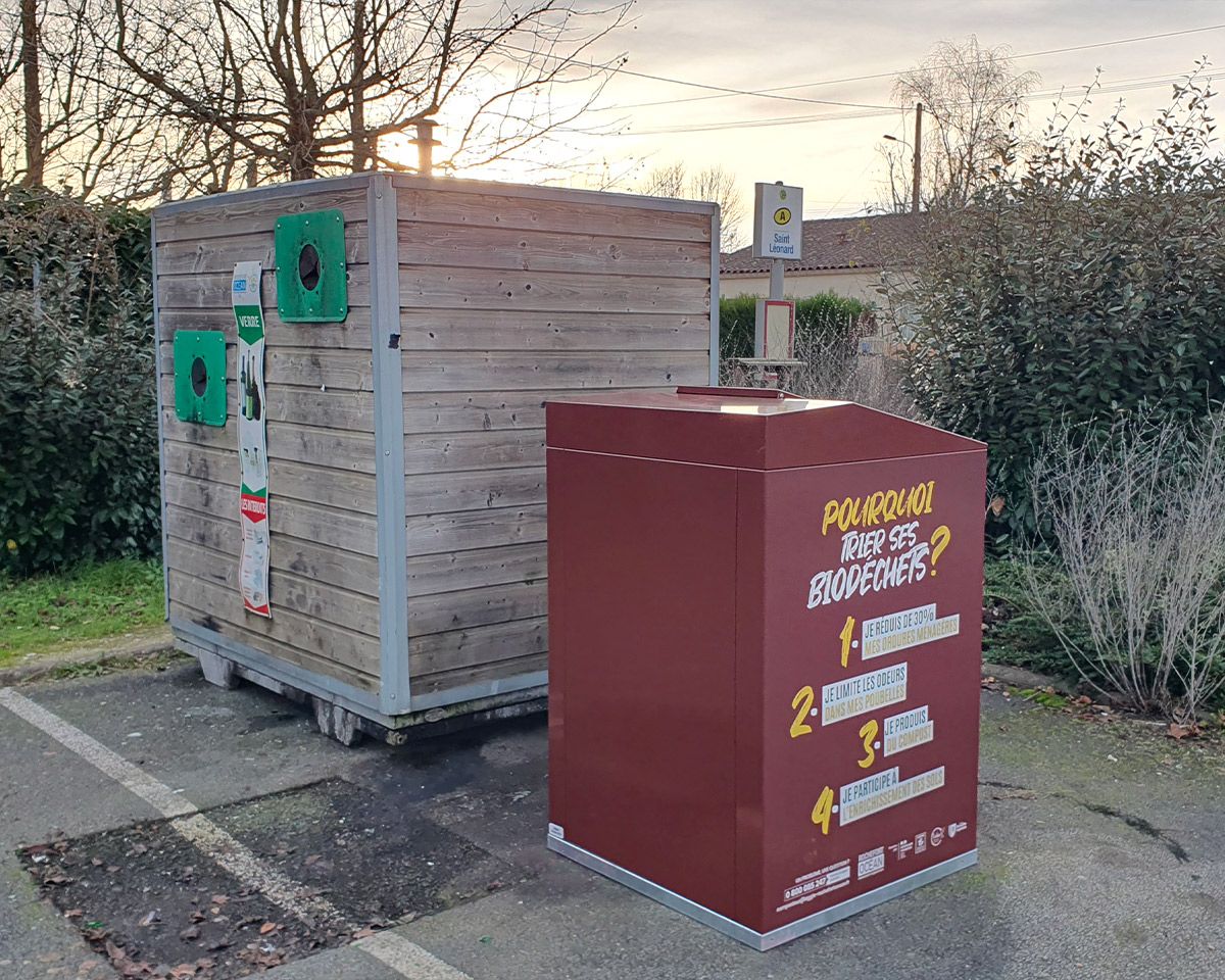 point d'apport volontaire biodéchets 240 litres